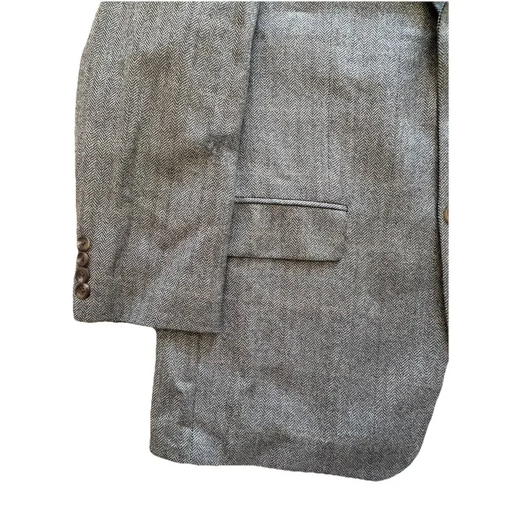 Lauren Ralph Lauren Lambswool Blazer Men's Size 40R Brown Herringbone Two Button